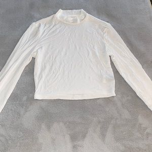 White SHEIN crop top longsleeve